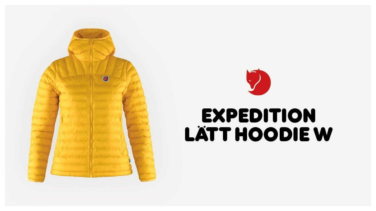 Női Fjällräven Expedition Latt Hoodie pehelypaplan kabát fekete F86120