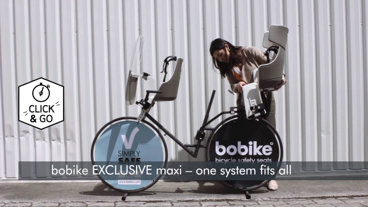 Hátsó vázas kerékpárülés bobike Exclusive Maxi Plus 1P fekete 8011100018