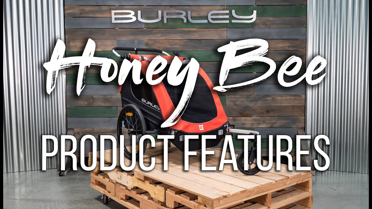 Burley Honey Bee kétüléses kerékpár utánfutó piros BU-949209