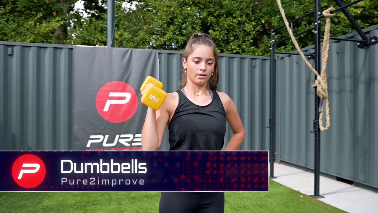 Neoprén súlyzók 1 kg Pure2Improve fekete P2I201390