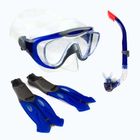 Speedo Glide Snorkel Fin maszk + uszony + snorkel szett kék 8-016595052