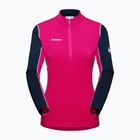 Női trekking pulóver MMMUT Aenergy ML Half Zip Pull rózsaszín és sötétkék