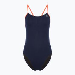 Női egyrészes fürdőruha TYR Hexa Cutoutfit navy/narancssárga