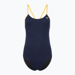 Női egyrészes fürdőruha TYR Hexa Cutoutfit navy/gold