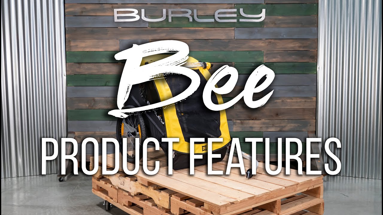 Burley Bee dupla kerékpár utánfutó sárga BU-946206