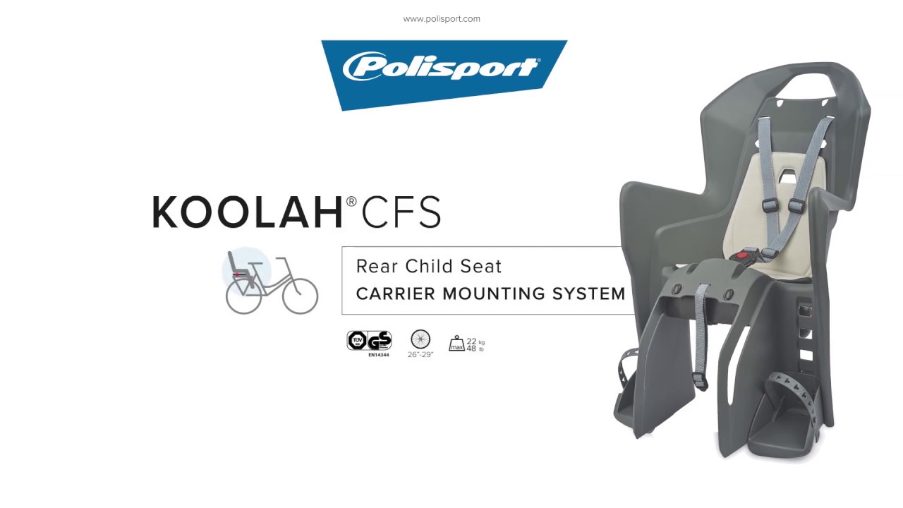 Polisport Koolah CFS hátsó csomagtartós kerékpár ülés szürke FO 8631500005