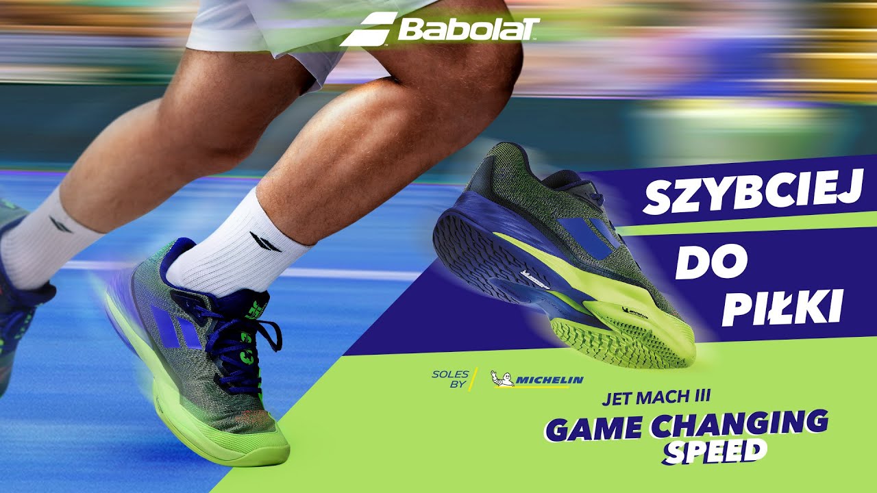 Gyermek teniszcipő BABOLAT 22 Jet Mach 3 Clay kék szalag 33S22730