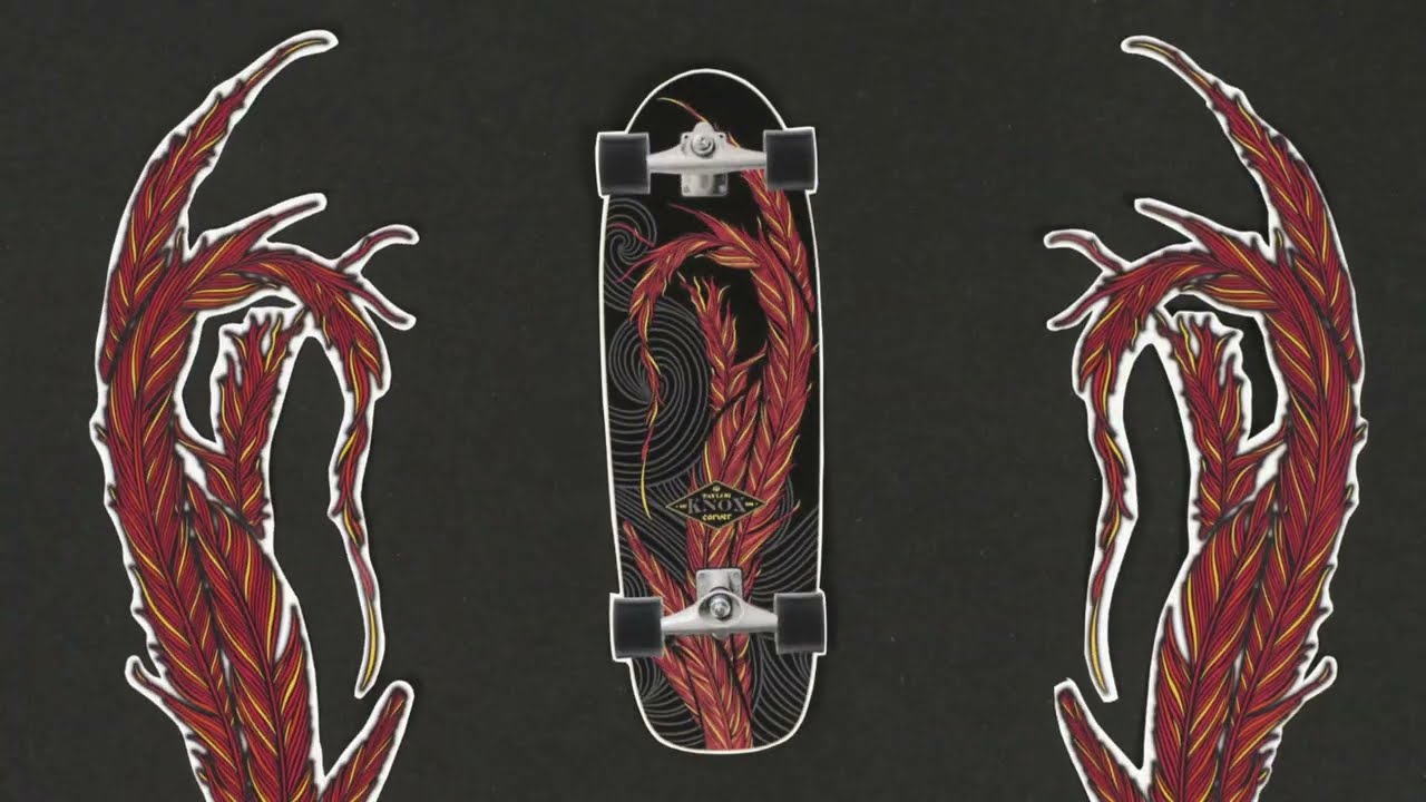 Surfskate gördeszka Carver C7 Raw 31.25" Knox Phoenix 2022 Complete fekete és piros C1013011133