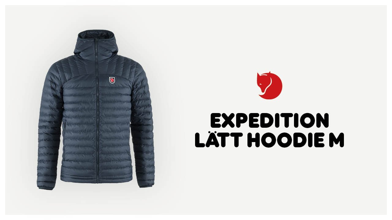 Férfi Fjällräven Expedition Latt Hoodie pehelypaplan kabát fekete F86119